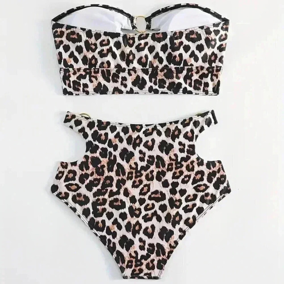 Leopard Print Tankini Set (SKIN COLOR) - Picture 2 of 3